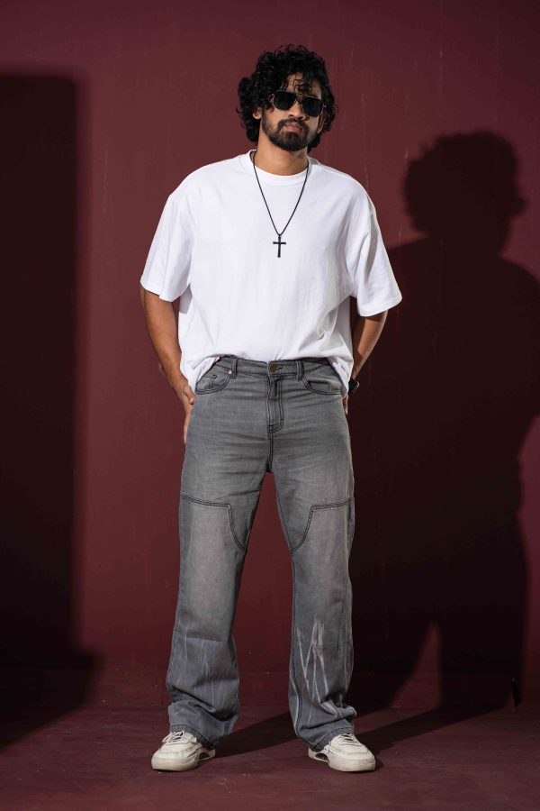Tugra Ash Vintage Wash Super Flared Denim - Image 3