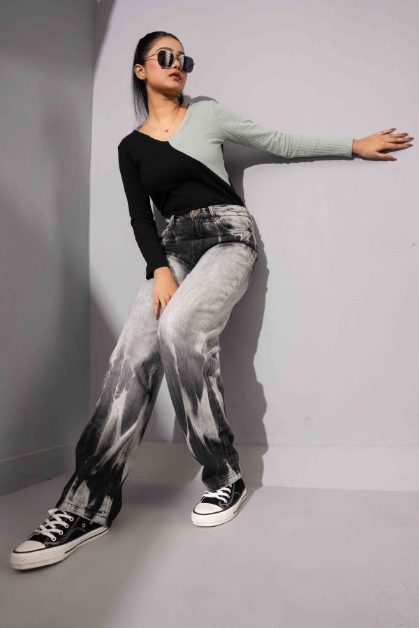 Tugra Girls Straight Fit Flared Jeans