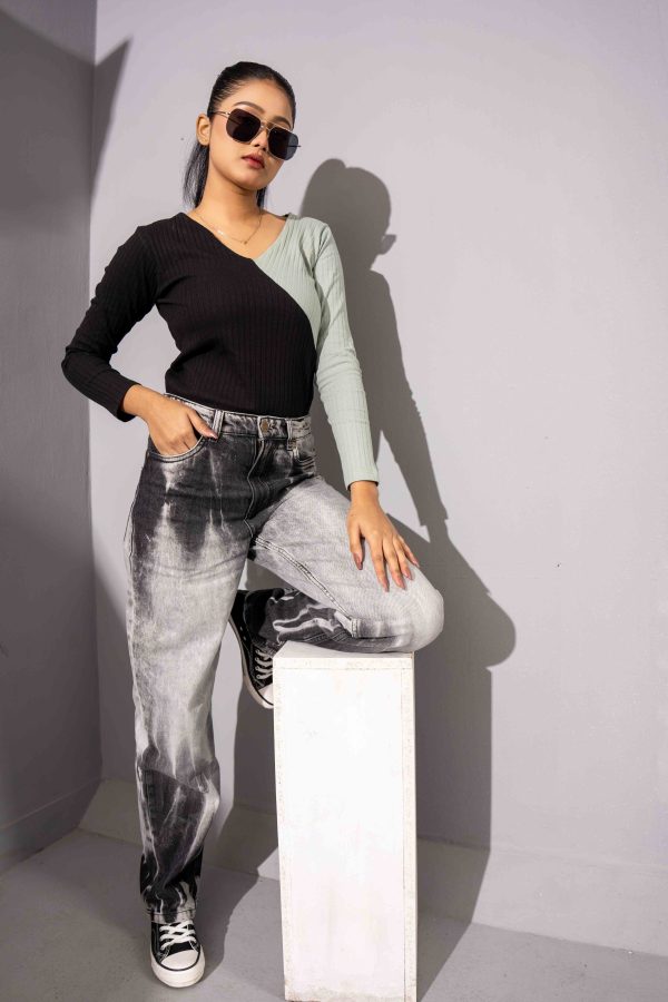 Tugra Girls Straight Fit Flared Jeans - Image 2